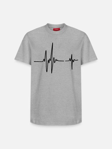 Herzschlag – Rhythmus des Lebens - Relaxed Unisex Supima Cotton T-Shirt – von SPREAD - Weiß