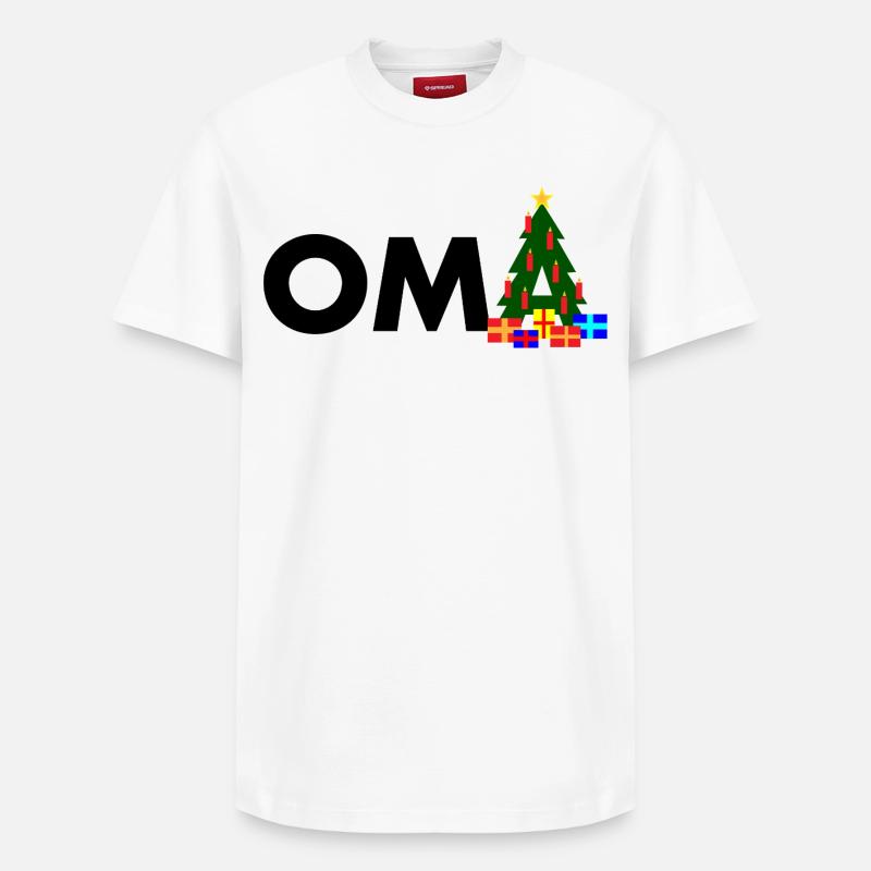 Oma Weihnachtsbaum - Relaxed Unisex Supima Cotton T-Shirt – von SPREAD - Weiß