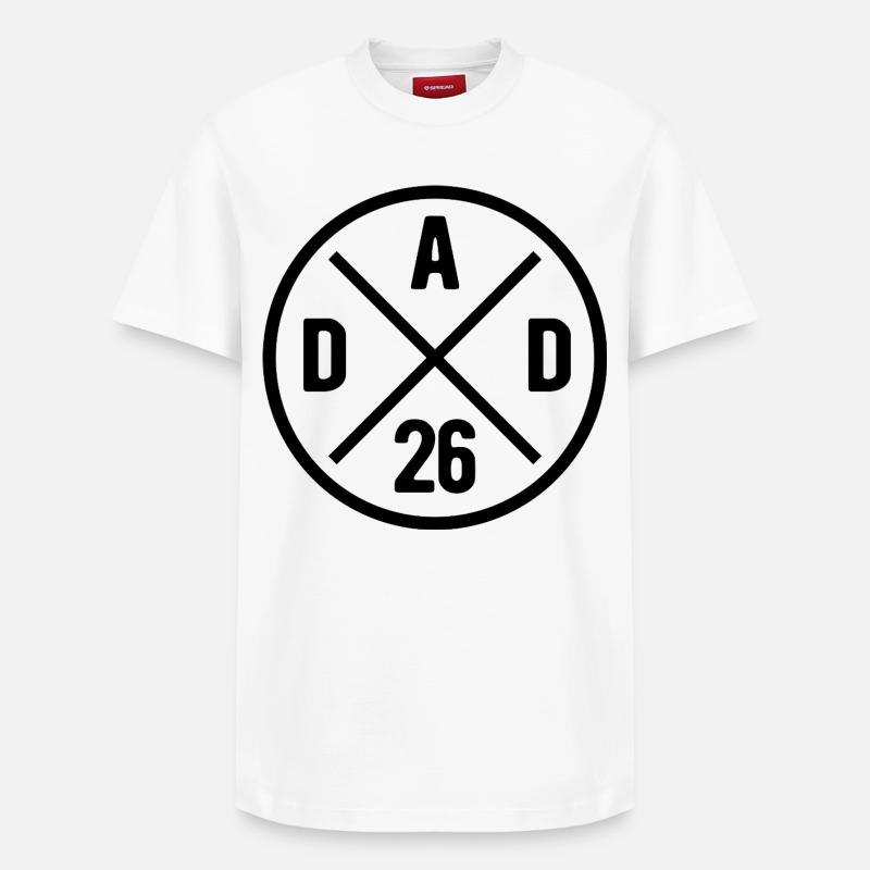 Dad 26 - Vater 2026 - Geschenk - Relaxed Unisex Supima Cotton T-Shirt – von SPREAD - Weiß