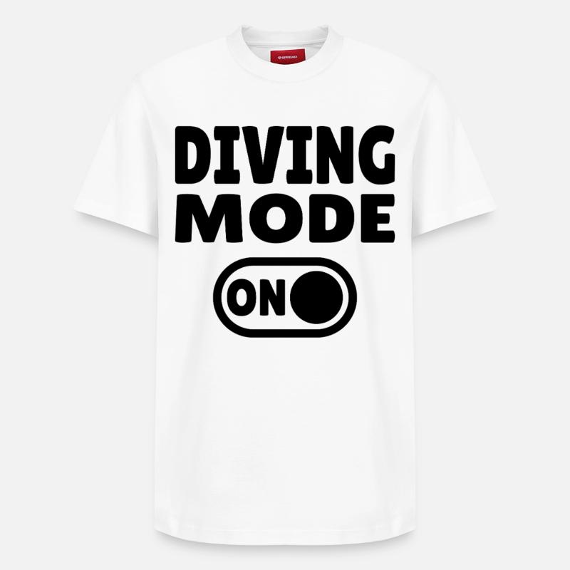 Mode plongée activé – Tauchen - T-shirt unisexe décontracté en coton Supima – de SPREAD - blanc
