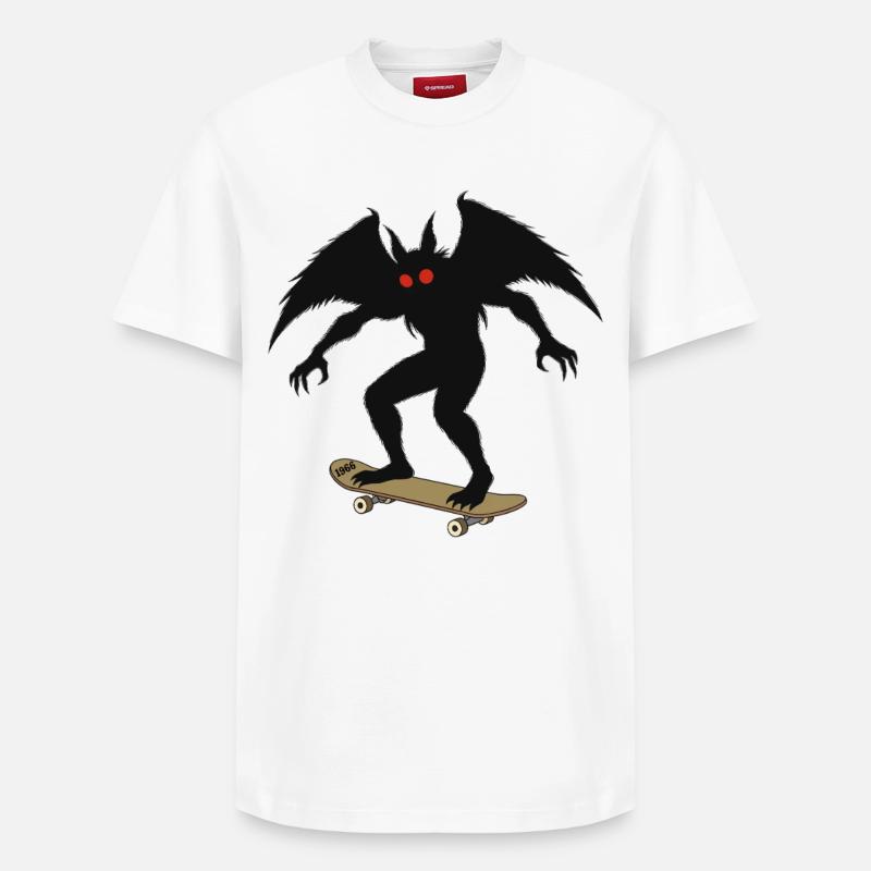 Mothman 1966 Skateboard - T-shirt unisexe décontracté en coton Supima – de SPREAD - blanc
