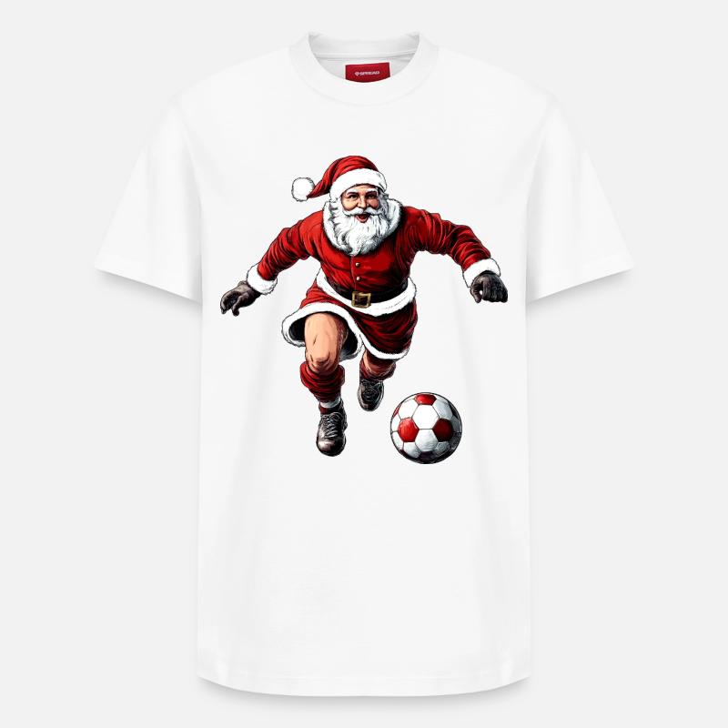 Noël footballeur - T-shirt unisexe décontracté en coton Supima – de SPREAD - blanc