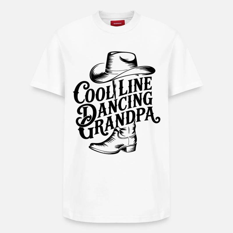 Danse en ligne Papi - T-shirt unisexe décontracté en coton Supima – de SPREAD - blanc
