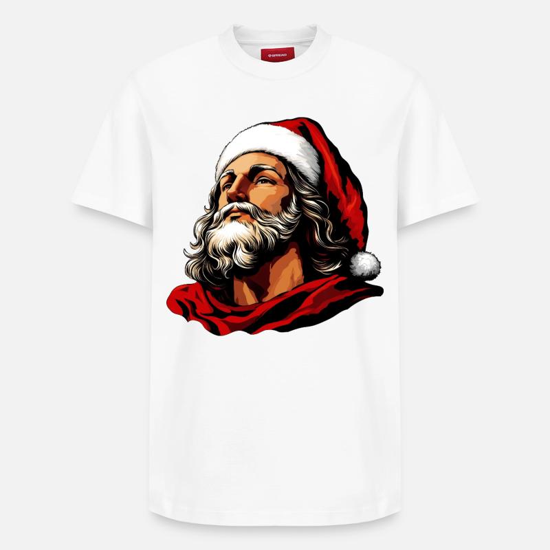 Jésus Noël - T-shirt unisexe décontracté en coton Supima – de SPREAD - blanc