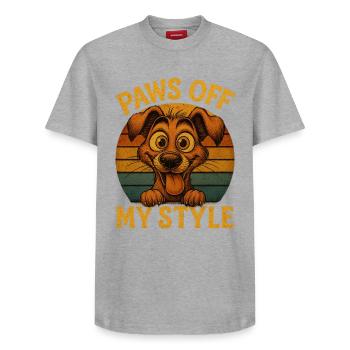 Pas de mon style - T-shirt unisexe décontracté en coton Supima – de SPREAD - blanc - Devant - AI Model Female 172 dark (172cm) & AI Model Male 185 dark (185cm)