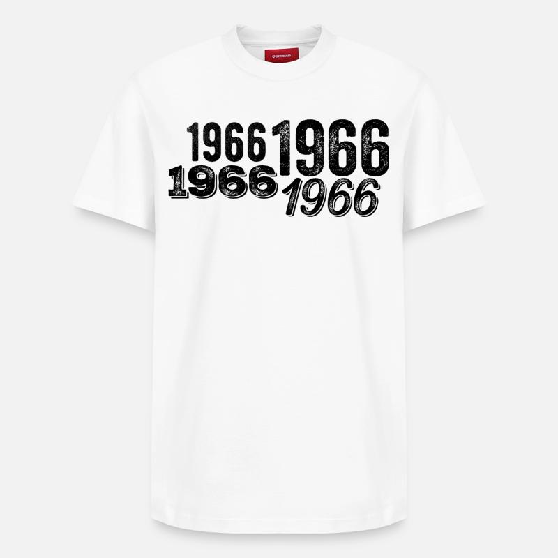 1966 - Relaxed Unisex Supima Cotton T-Shirt – von SPREAD - Weiß