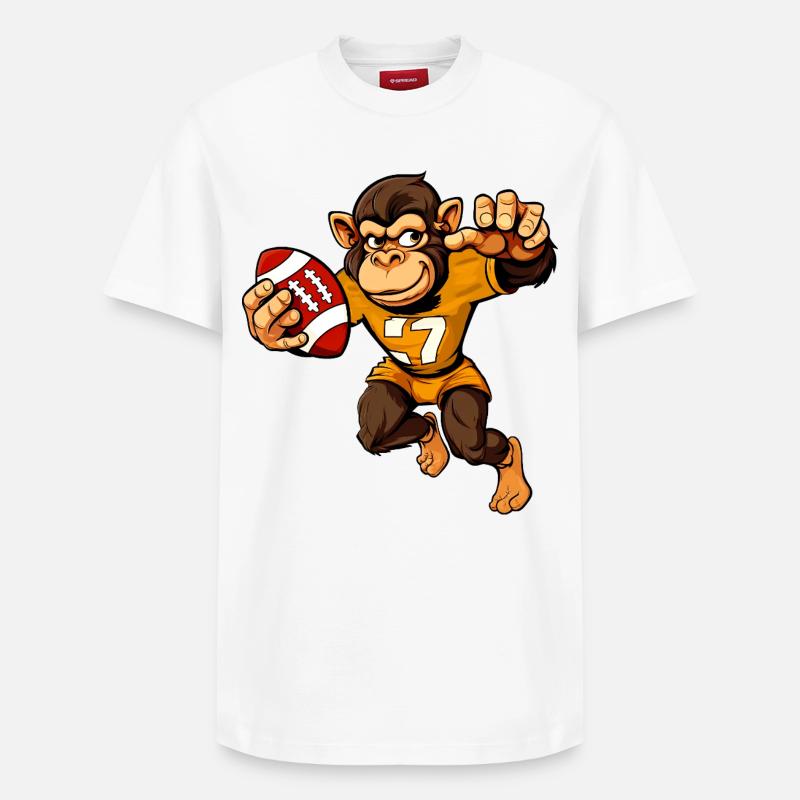 Monkeys Rugby - T-shirt unisexe décontracté en coton Supima – de SPREAD - blanc