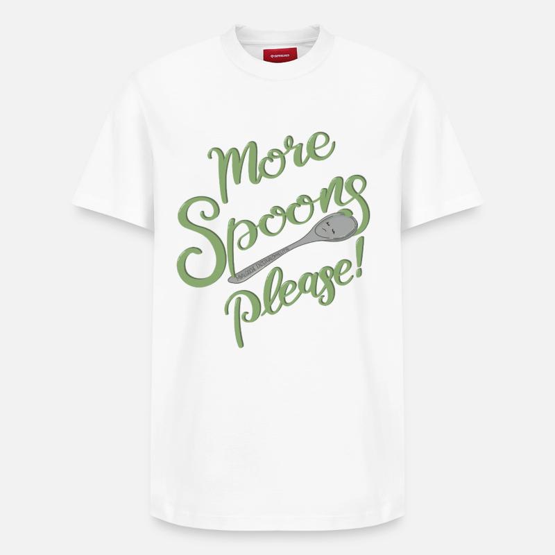 More Spoons please! - Relaxed Unisex Supima Cotton T-Shirt – von SPREAD - Weiß