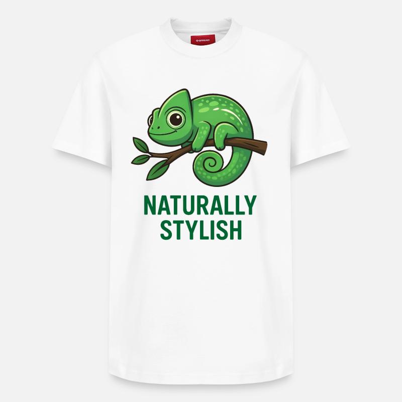 Caméléon élégant - T-shirt unisexe décontracté en coton Supima – de SPREAD - blanc