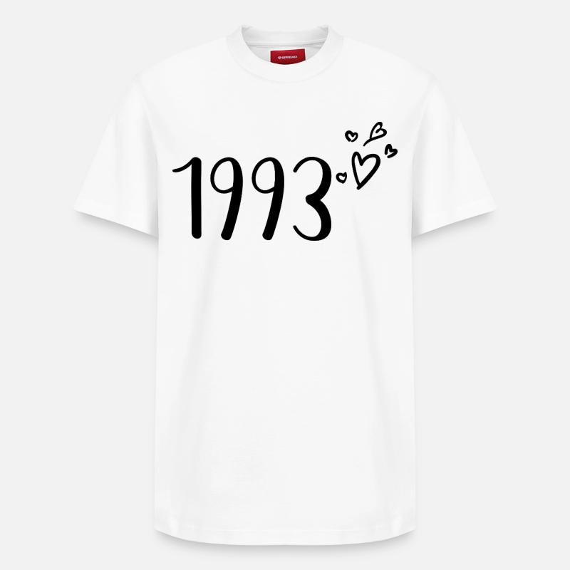 1993 - Relaxed Unisex Supima Cotton T-Shirt – von SPREAD - Weiß