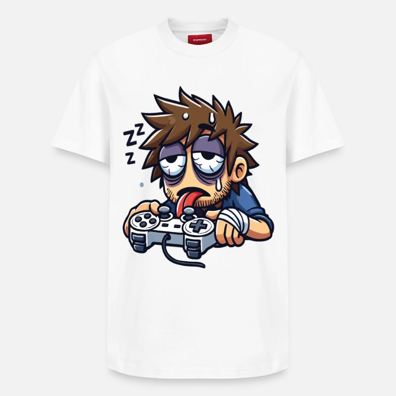 Rêveur Nocturne du Gamer - T-shirt unisexe décontracté en coton Supima – de SPREAD - blanc