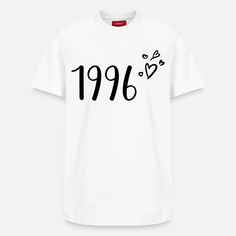 1996 - Relaxed Unisex Supima Cotton T-Shirt – von SPREAD - Weiß