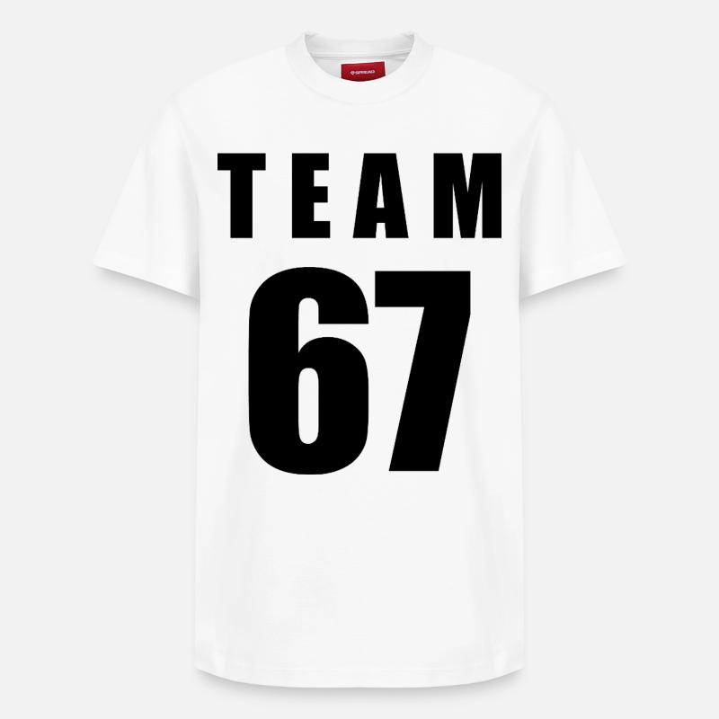 Team 67 - Relaxed Unisex Supima Cotton T-Shirt – von SPREAD - Weiß