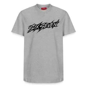 Six Seven Memes - Relaxed Unisex Supima Cotton T-Shirt – by SPREAD - white - Front - AI Model Female 172 dark (172cm) & AI Model Male 185 dark (185cm)