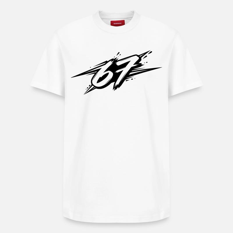 67 / Six Sept - T-shirt unisexe décontracté en coton Supima – de SPREAD - blanc