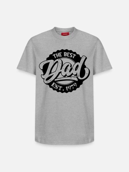 The Best Dad EST 1979 - Relaxed Unisex Supima Cotton T-Shirt – von SPREAD - Weiß