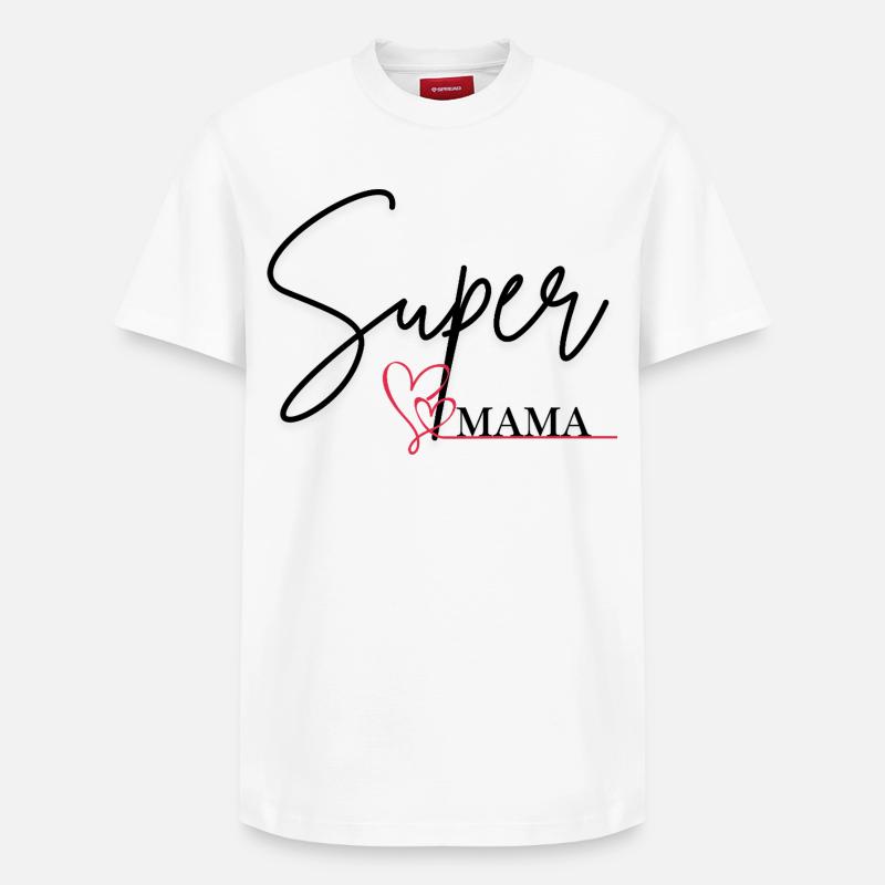 Super Maman - T-shirt unisexe décontracté en coton Supima – de SPREAD - blanc