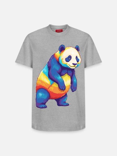 Buntes Panda-Regenbogen-Pop-Art-Aquarell - Relaxed Unisex Supima Cotton T-Shirt – von SPREAD - Weiß