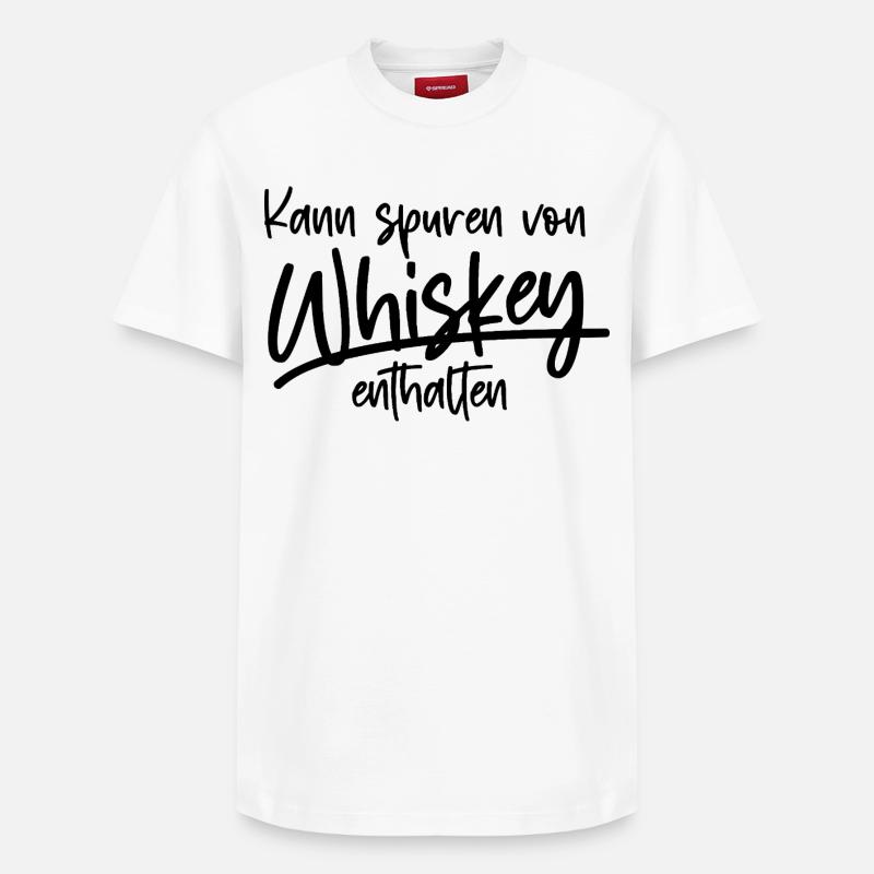 Whiskey - Relaxed Unisex Supima Cotton T-Shirt – von SPREAD - Weiß