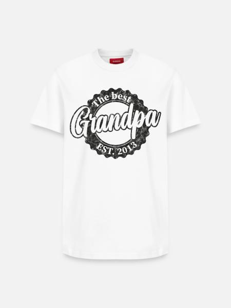 The Best Grandpa since 2013 - Relaxed Unisex Supima Cotton T-Shirt – von SPREAD - Weiß