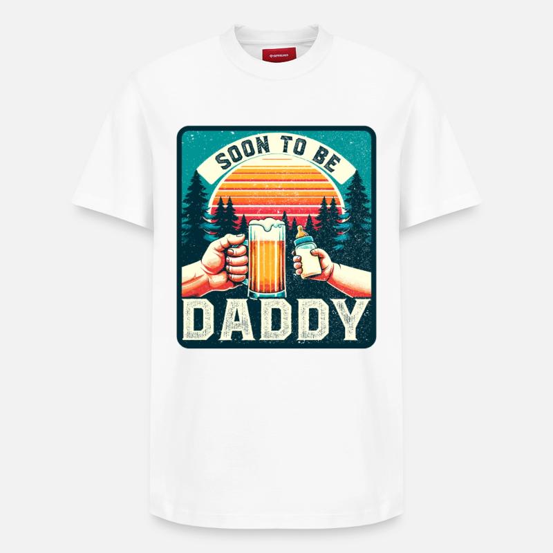 Futur papa, futur père - T-shirt unisexe décontracté en coton Supima – de SPREAD - blanc