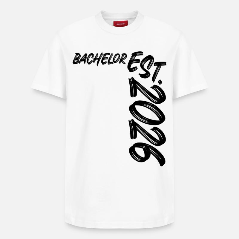 Licence établie en 2026 - T-shirt unisexe décontracté en coton Supima – de SPREAD - blanc