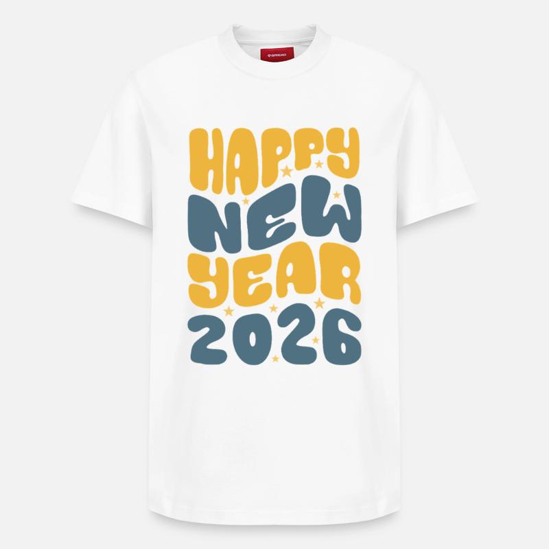 Bonne Année 2026 - T-shirt unisexe décontracté en coton Supima – de SPREAD - blanc