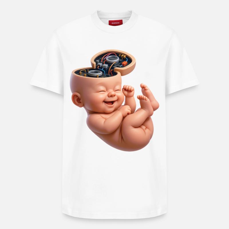 BABY NERD - geek & scifi - T-shirt unisexe décontracté en coton Supima – de SPREAD - blanc