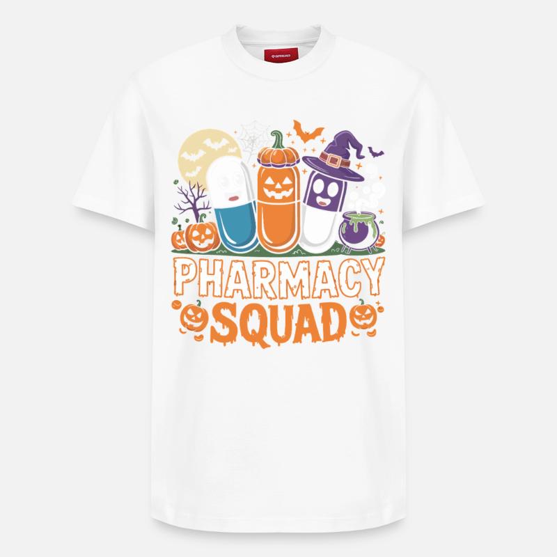 Pharma Squad Halloween Kollektion - Relaxed Unisex Supima Cotton T-Shirt – von SPREAD - Weiß