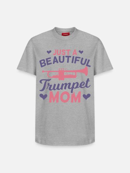 Trumpet player mom - Relaxed Unisex Supima Cotton T-Shirt – by SPREAD - white
