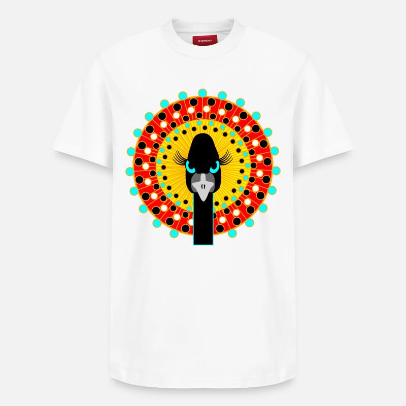 Vogel mit Attitüde. - Relaxed Unisex Supima Cotton T-Shirt – von SPREAD - Weiß