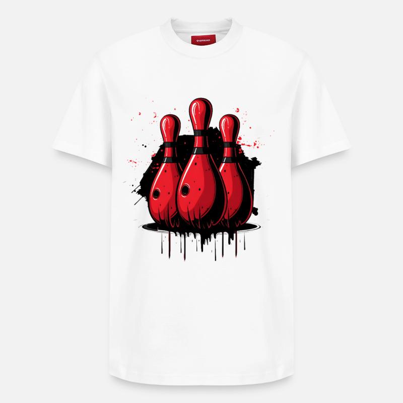 Bowling Pins - Relaxed Unisex Supima Cotton T-Shirt – von SPREAD - Weiß