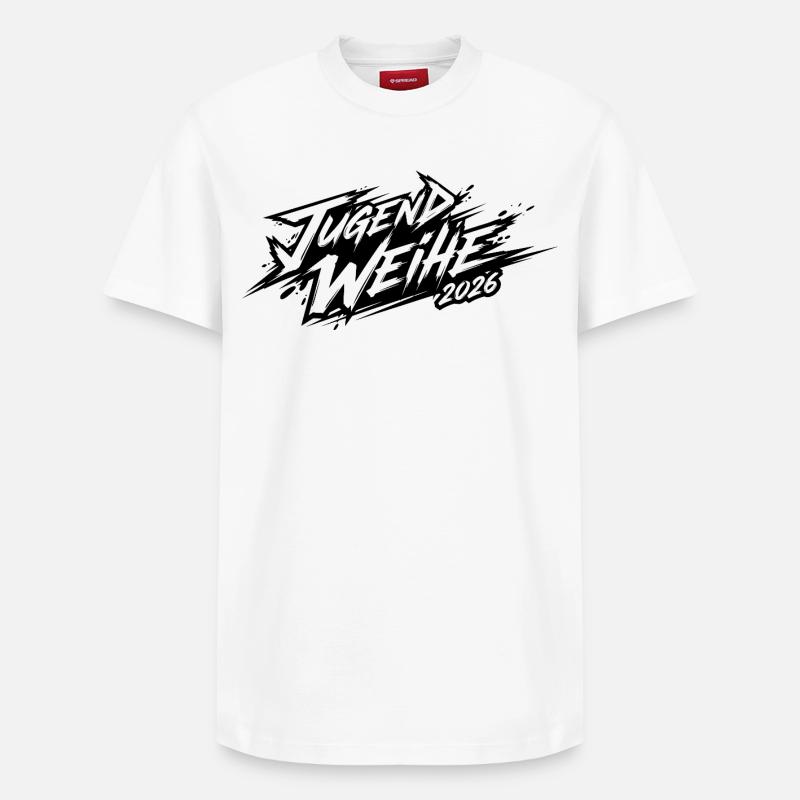 Jugendweihe 2026 - Relaxed Unisex Supima Cotton T-Shirt – von SPREAD - Weiß
