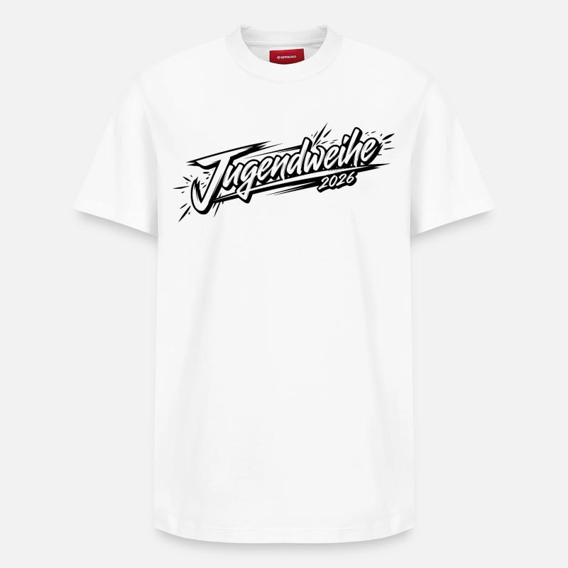 Jugendweihe 2026 - Relaxed Unisex Supima Cotton T-Shirt – von SPREAD - Weiß
