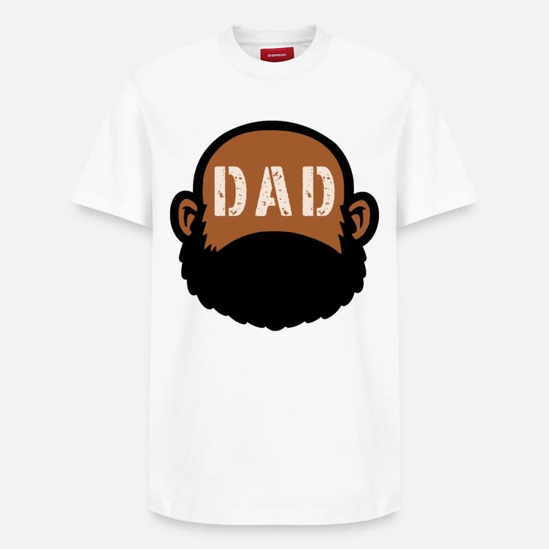 DAD BEARD - Relaxed Unisex Supima Cotton T-Shirt – by SPREAD - white