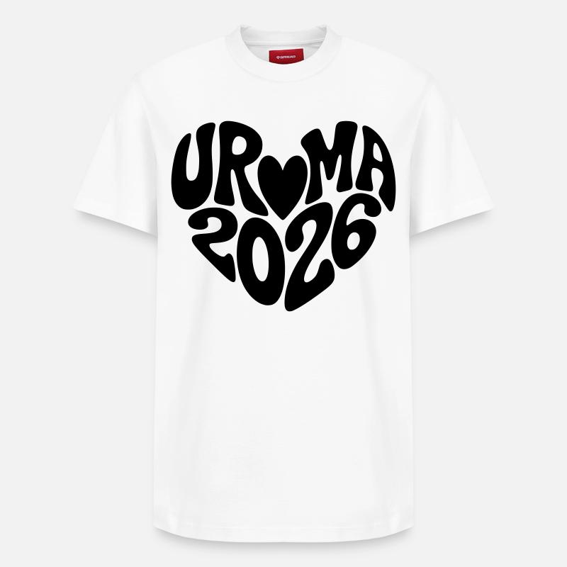 Forme de cœur arrière-grand-mère 2026 - T-shirt unisexe décontracté en coton Supima – de SPREAD - blanc