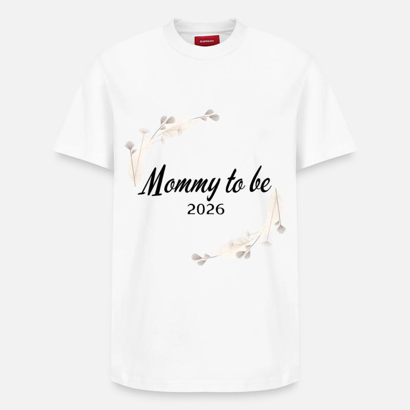 Maman à devenir - T-shirt unisexe décontracté en coton Supima – de SPREAD - blanc