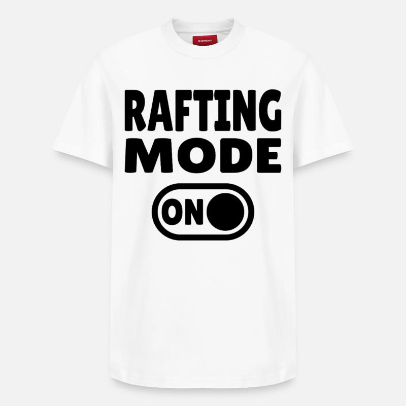 Rafting Mode ON – Wildwasser im Schlauchboot - Relaxed Unisex Supima Cotton T-Shirt – von SPREAD - Weiß