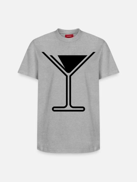 Cocktail / Cocktailglas / Martini – (Black) - Relaxed Unisex Supima Cotton T-Shirt – von SPREAD - Weiß