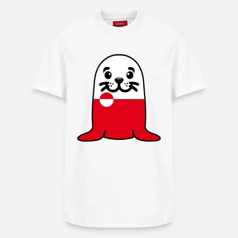 Robbe Grönland - Relaxed Unisex Supima Cotton T-Shirt – von SPREAD - Weiß