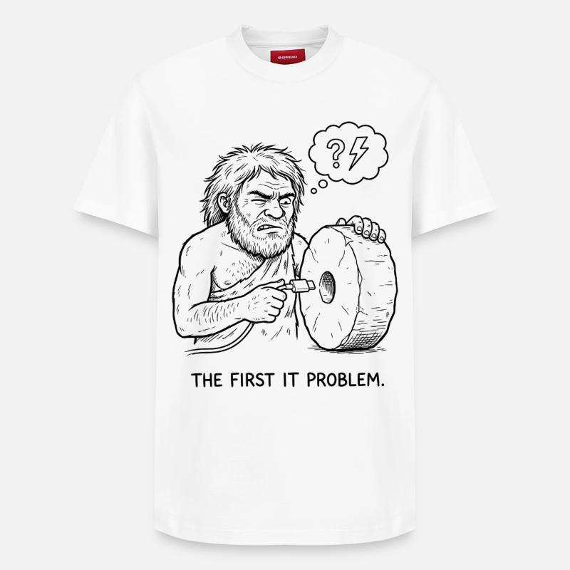 The First IT Problem - Relaxed Unisex Supima Cotton T-Shirt – by SPREAD - white