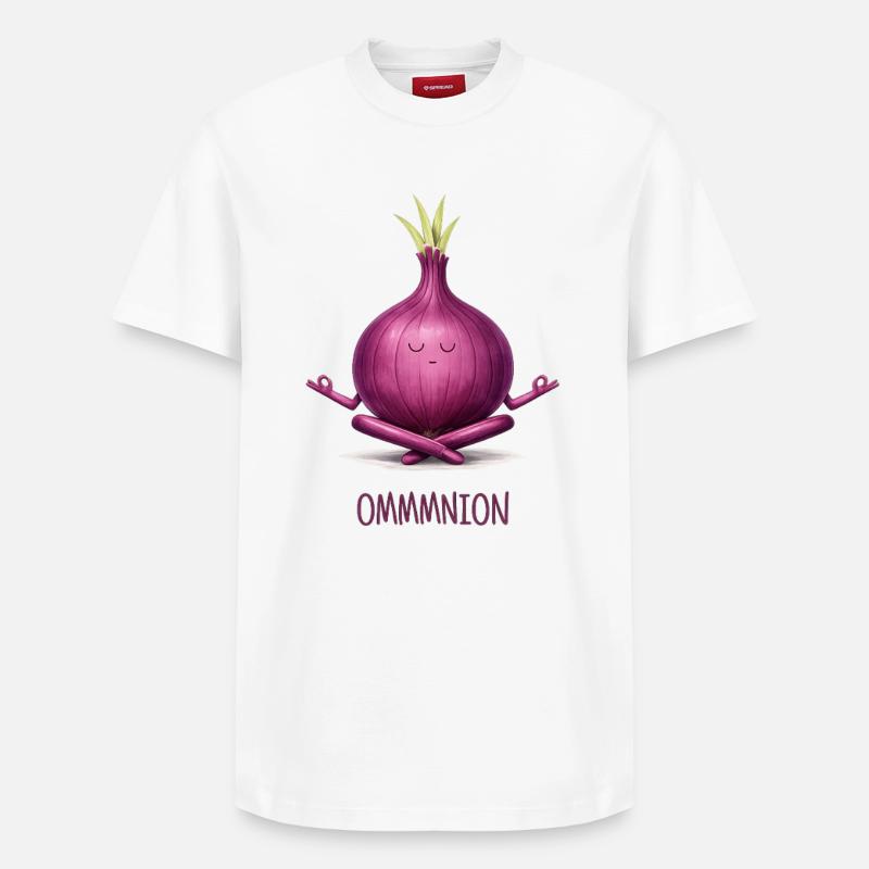 OMMMNION – Oignon méditant - T-shirt unisexe décontracté en coton Supima – de SPREAD - blanc