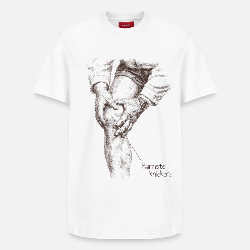 Kannste knicken! - Relaxed Unisex Supima Cotton T-Shirt – von SPREAD - Weiß