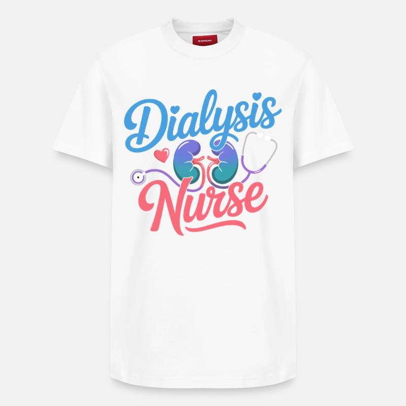 Dialyse Pflegekraft Design - Relaxed Unisex Supima Cotton T-Shirt – von SPREAD - Weiß
