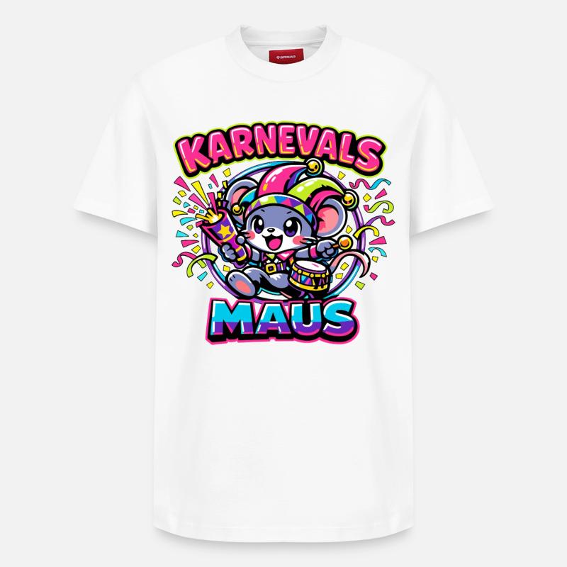 Karnevalsmaus Karneval Kostüm - Relaxed Unisex Supima Cotton T-Shirt – von SPREAD - Weiß