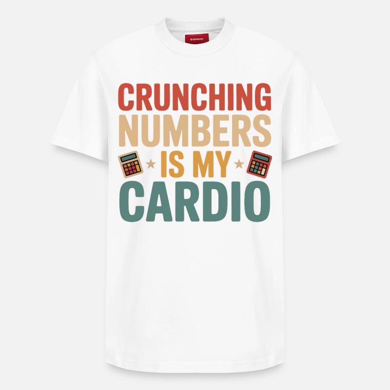 Numéro Gerd Cardio Humour - T-shirt unisexe décontracté en coton Supima – de SPREAD - blanc