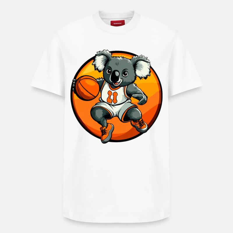 Basketteur Koala - T-shirt unisexe décontracté en coton Supima – de SPREAD - blanc