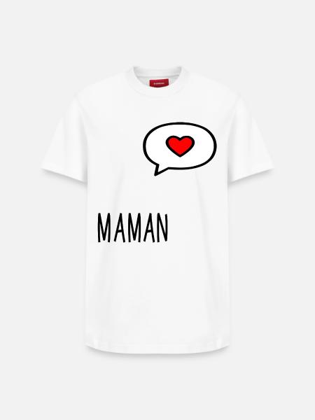 Moederdagmama - T-shirt unisex met relaxed fit van Supima-katoen – van SPREAD - wit
