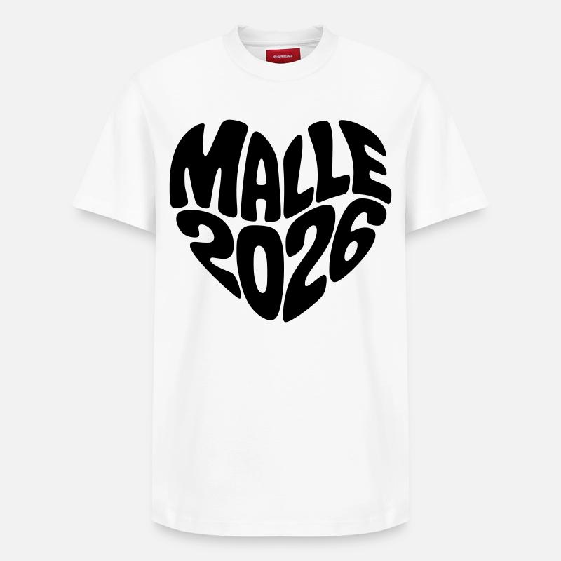Malle 2026 - T-shirt unisexe décontracté en coton Supima – de SPREAD - blanc