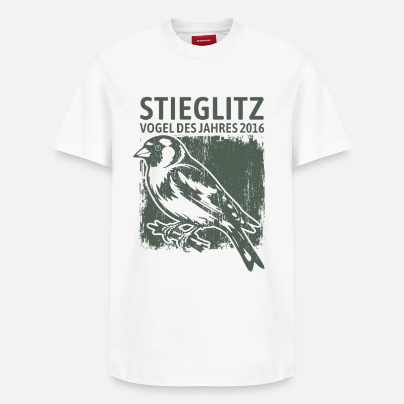 Chardonneret de l’année 2016 - T-shirt unisexe décontracté en coton Supima – de SPREAD - blanc